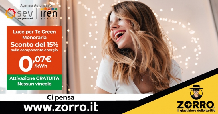 Offerta Luce Casa Sev Iren Luce per Te Green